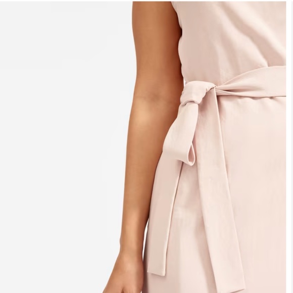 NWOT Everlane The Japanese GoWeave Short-Sleeve Wrap Dress in Rose - Picture 6 of 7